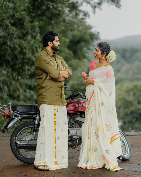 POOVILI - Printed saree