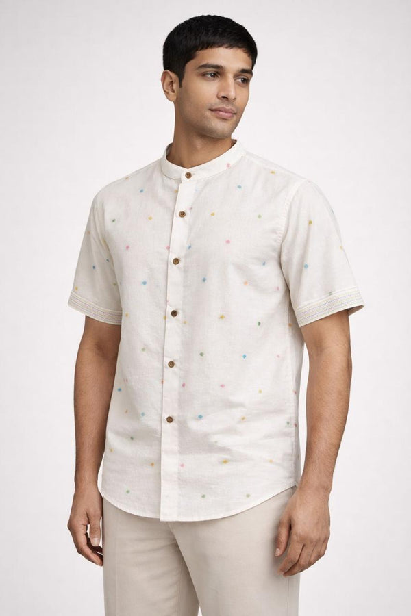 Jamdani white shirt