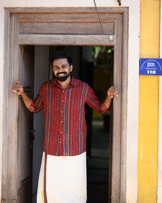 DHAMADKA-AJRAKH SHIRT & DHOTI