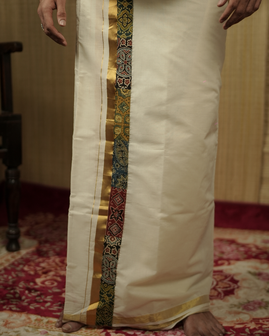 LUREX -shirt and patchworked Dhothi