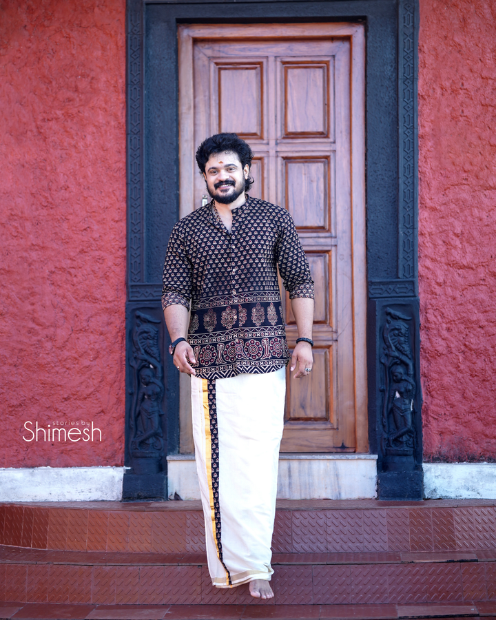Manjari - Shirt and Dhothi