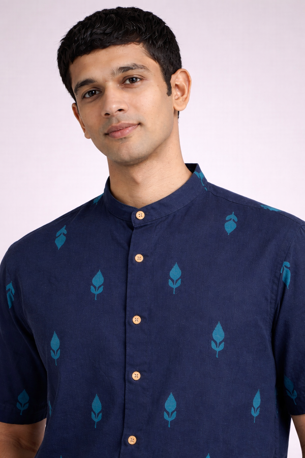 JAMDANI BLUE SHIRT