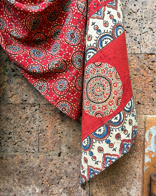 AJRAKH PATCHWORKED STOLE