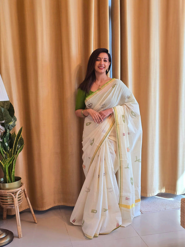 UTHRADAM - Printed saree