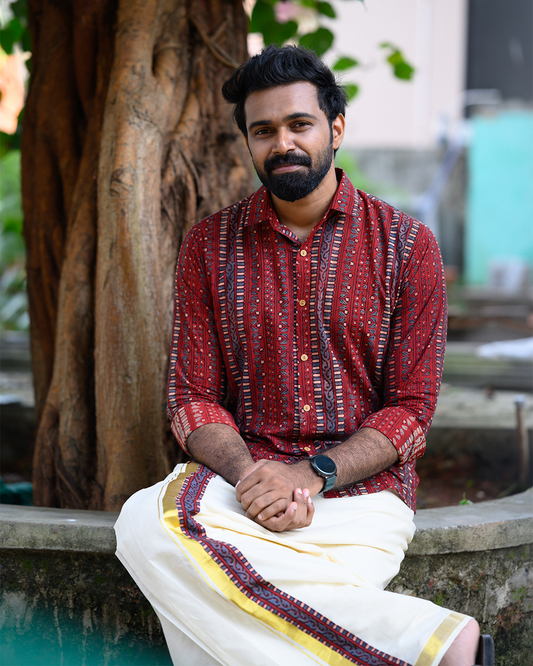 DHAMADKA-AJRAKH SHIRT & DHOTI
