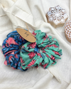 COTTON BLOCK PRINTED ELASTIC SCRUNCHISE