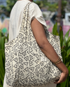 COTTON BLOCK PRINTED FABRIC BAG