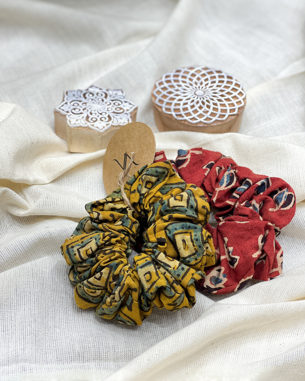 COTTON AJRAKH BLOCK PRINTED ELASTIC