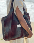 COTTON BLOCK PRINTED FABRIC BAG