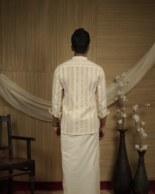 LUREX -shirt and patchworked Dhothi