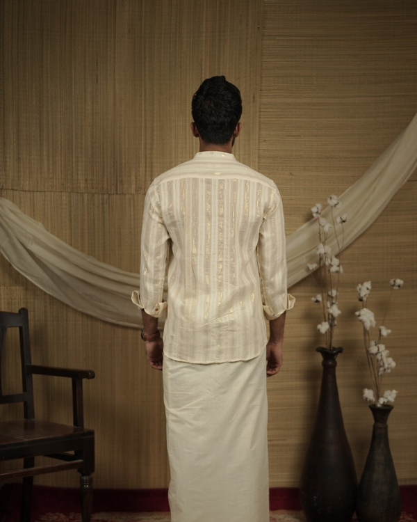 LUREX -shirt and patchworked Dhothi