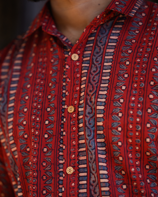 DHAMADKA-AJRAKH SHIRT & DHOTI