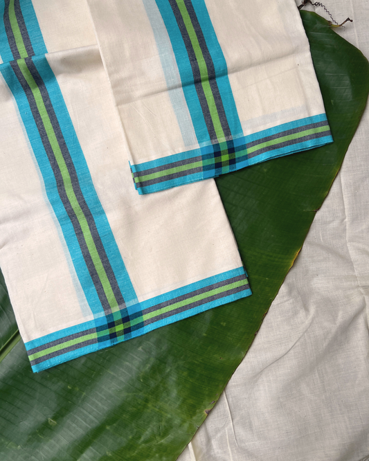 MULLOTH SETMUNDU WITH SANGANERI PRINTED BLOUSE