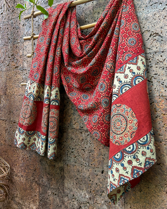 AJRAKH PATCHWORKED STOLE