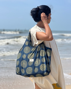 COTTON BLOCK PRITED FABRIC BAG