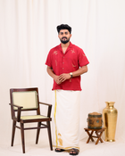 Nettipattam Foil Printed Dhoti