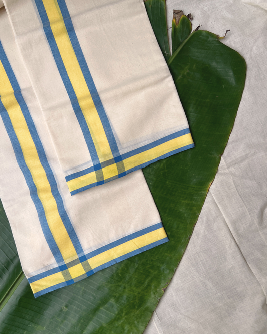MULLOTH SETMUNDU WITH SANGANERI PRINTED BLOUSE