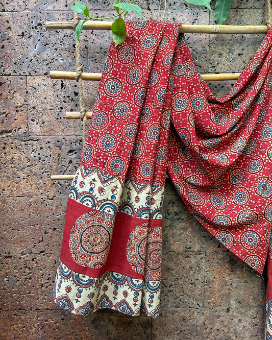 AJRAKH PATCHWORKED STOLE