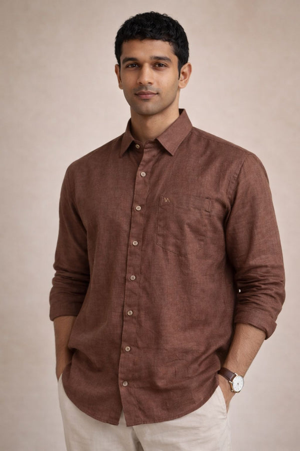 Brown Linen - Shirt
