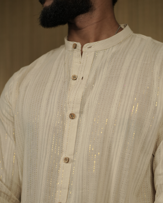 REGHA - Shirt and Patchworked Dhothi combo