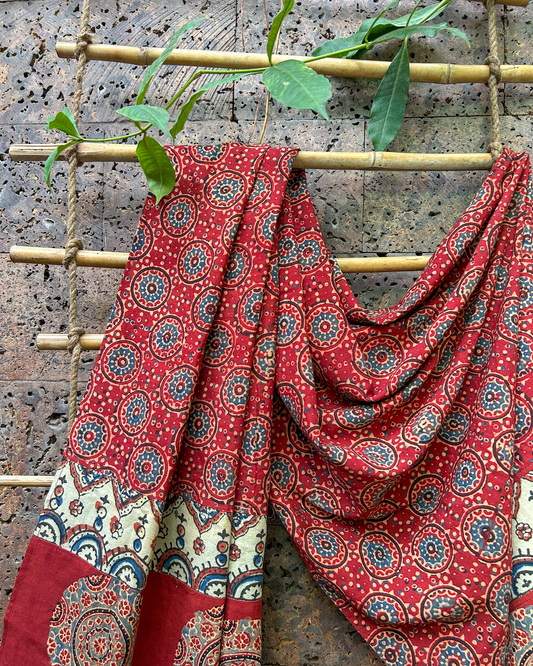 AJRAKH PATCHWORKED STOLE