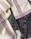 MULLOTH SETMUNDU WITH AJRAKH PRINTED BLOUSE