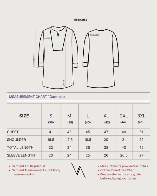 KASAVU - Midlength Kurtha