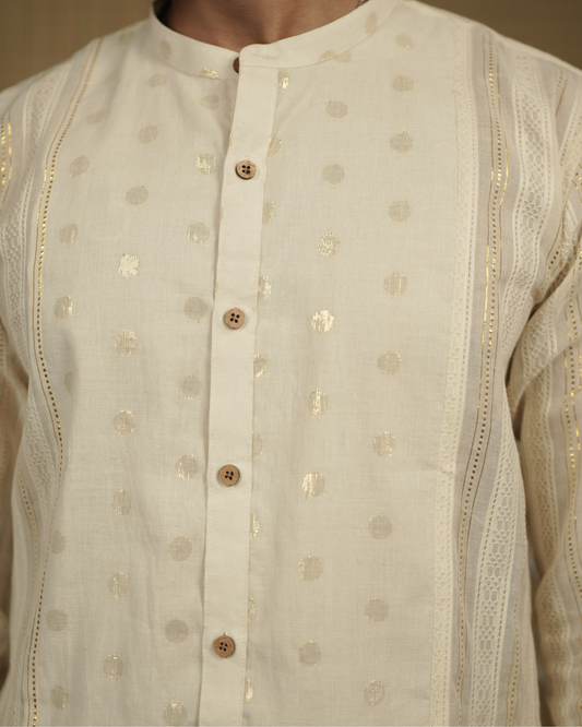 LUREX -shirt and patchworked Dhothi