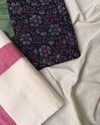 MULLOTH SETMUNDU WITH AJRAKH PRINTED BLOUSE PIECE