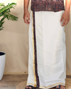 POONTHANAM - Shortkurtha and Dhothi combo (black)