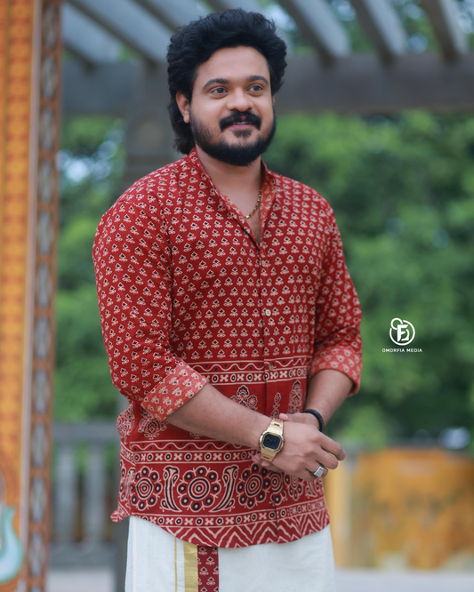 Manjari shirt ( mund and dhothi combo )