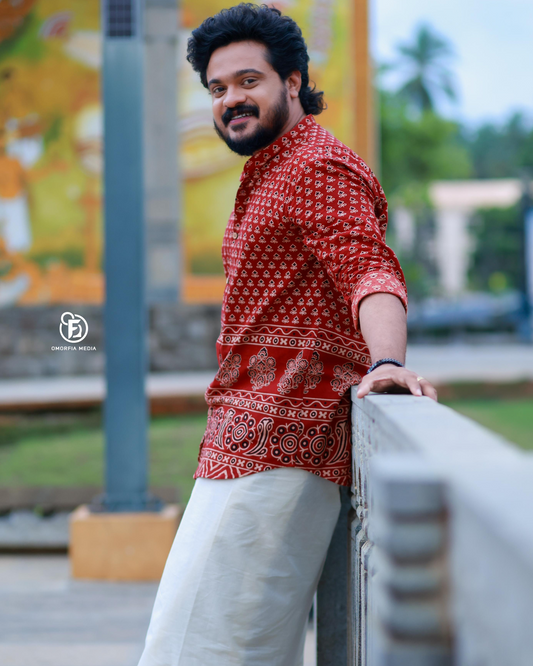 Manjari shirt ( mund and dhothi combo )