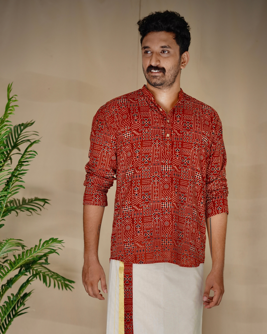 Poonthanam-A Garden of Timeless Beauty (Short Kurta and Dhothi)