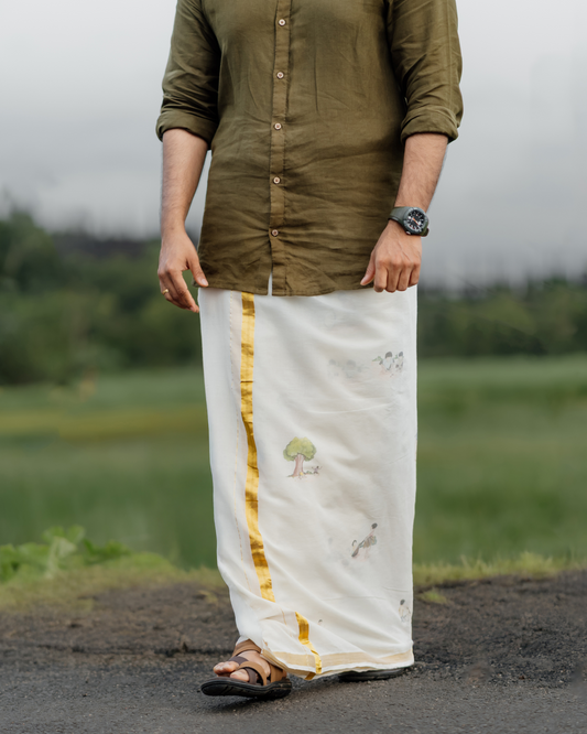 KUTTIKALAM - Printed dhothi