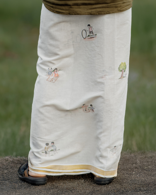 KUTTIKALAM - Printed dhothi