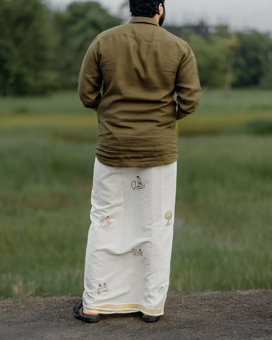 KUTTIKALAM - Printed dhothi