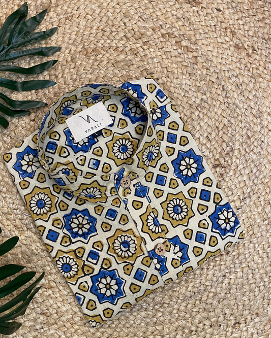 Ajrakh printed fullsleeve shirt