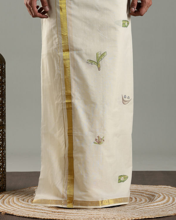 Uthradam - Printed dothi