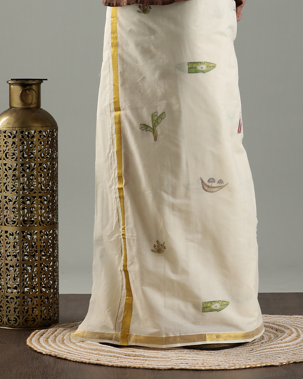 Uthradam - Printed dothi