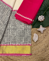 VAIGA - Blockprinted set saree