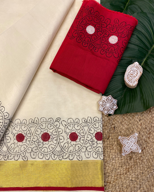 ROHINI - Blockprinted saree