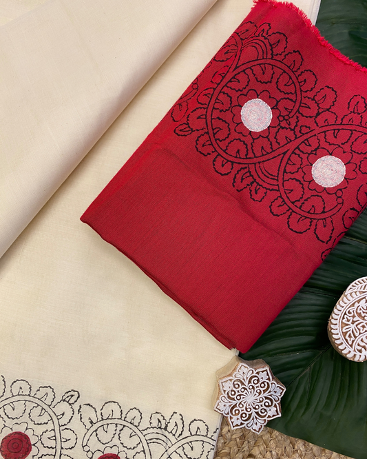 ROHINI - Blockprinted saree