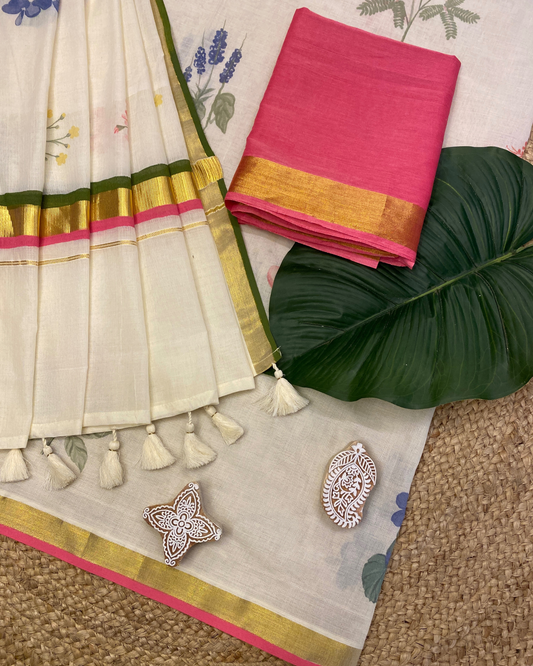 POOVILI- Printed Saree
