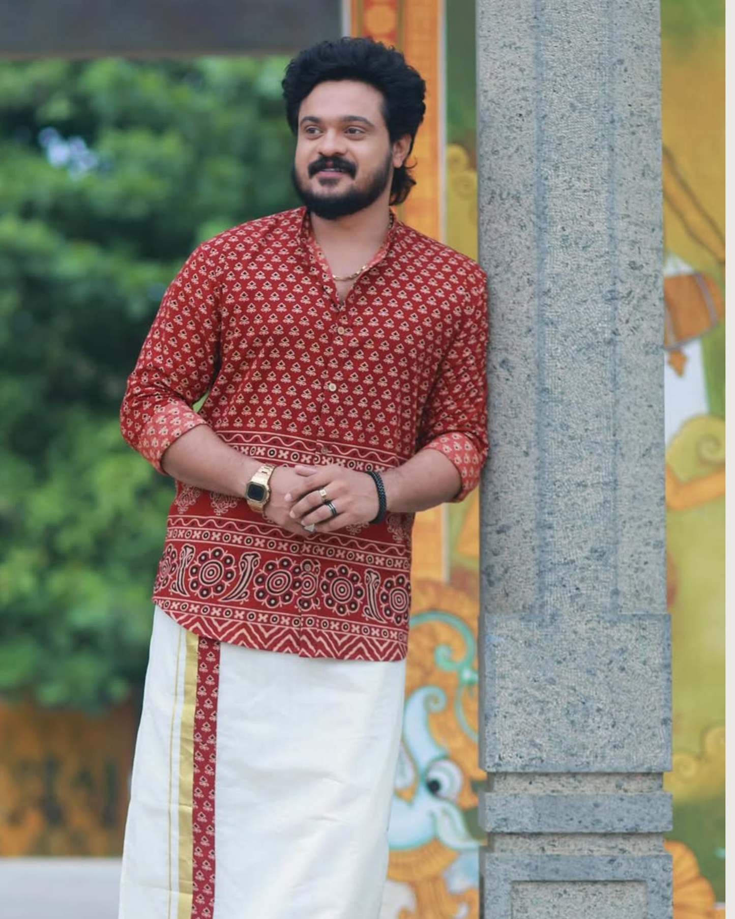 Manjari shirt ( mund and dhothi combo )