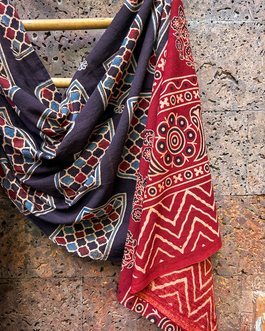 AJRAKH PATCHWORKED STOLE