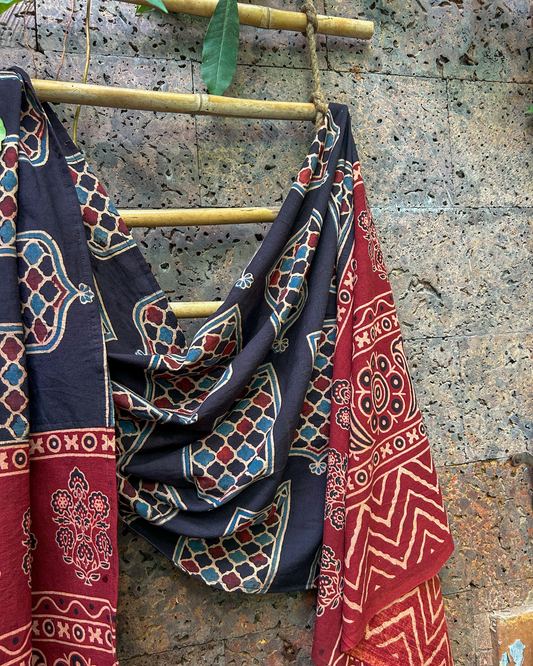 AJRAKH PATCHWORKED STOLE