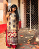SAANJ - Masru Silk Spaghetti Stright Kurti Off-White
