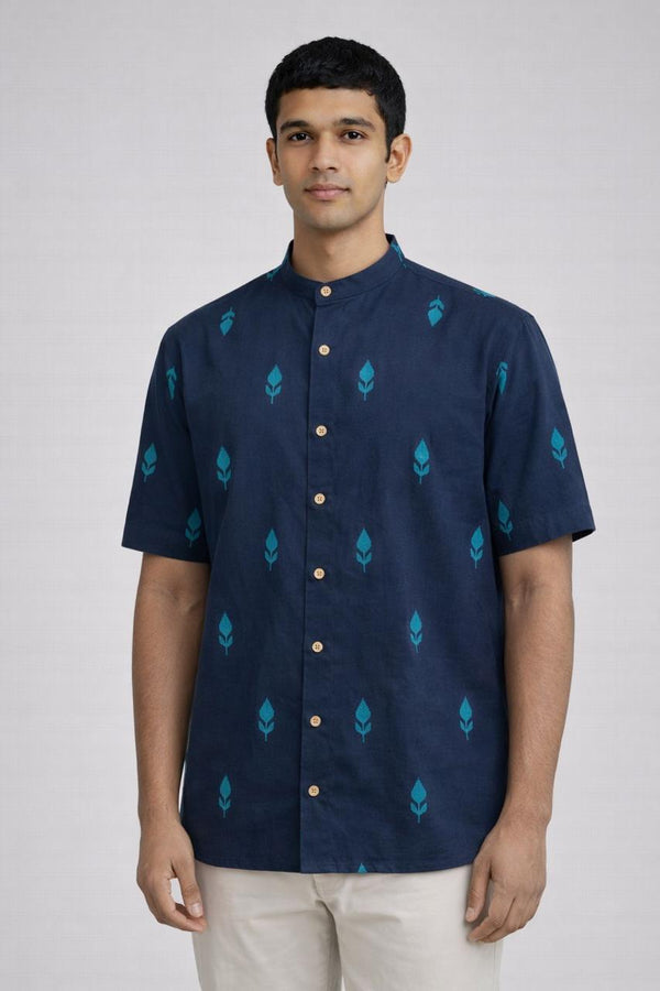 JAMDANI BLUE SHIRT
