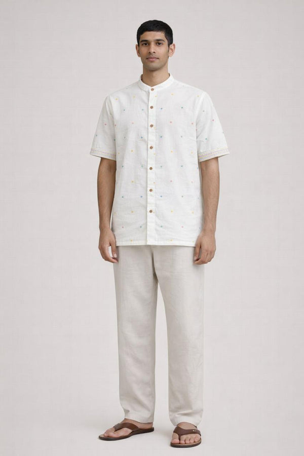 Jamdani white shirt