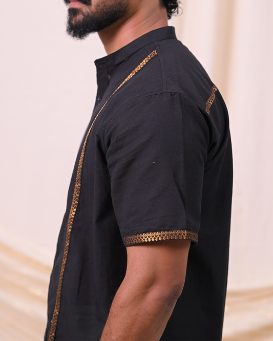 MANGALGIRI COTTON SHIRT – BLACK